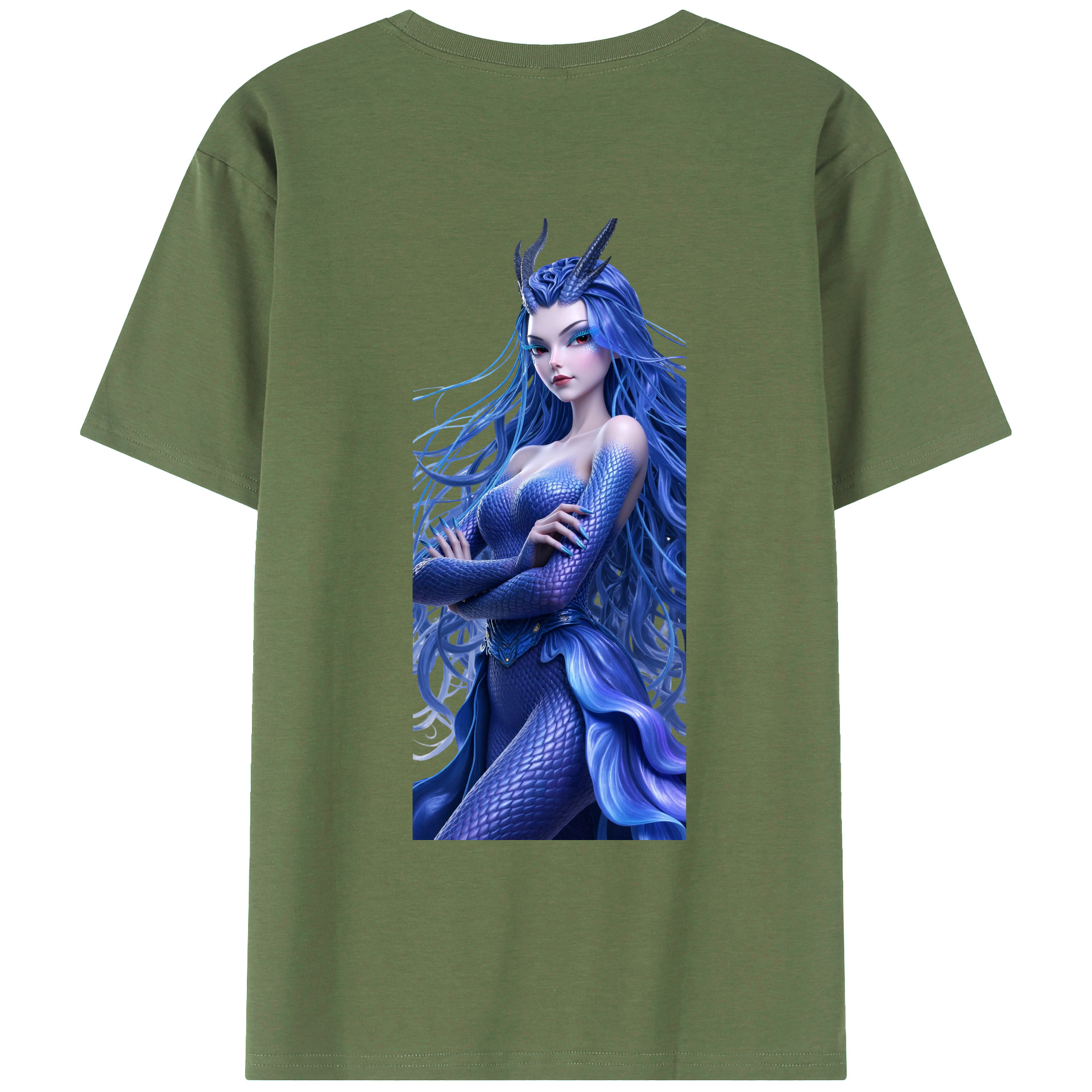（画像用） Ne Zha 2 ナタ 魔童の大暴れ 綿100％ メンズ半袖Tシャツ（バックプリント） 通気性
